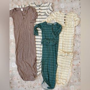 (4) total Lou Lou & Company 3-6 month knotted gowns - never worn.